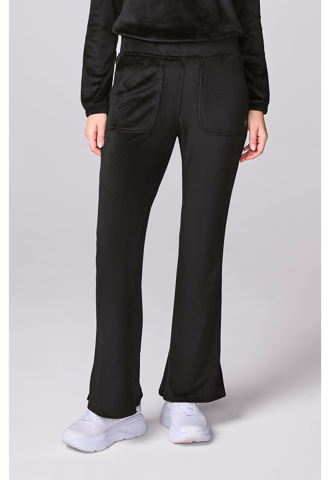 Med Couture Lifestyle Women's MC00047 Women's Velour Flare Leg Pant