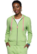 Med Couture Lifestyle Women's MC316 Fleece Zip Front Logo Hoodie