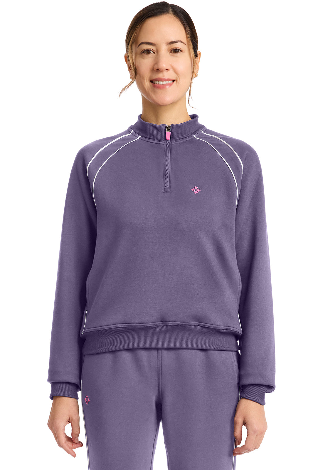Med Couture Amp Women's MC328 Scuba Half Zip Jacket