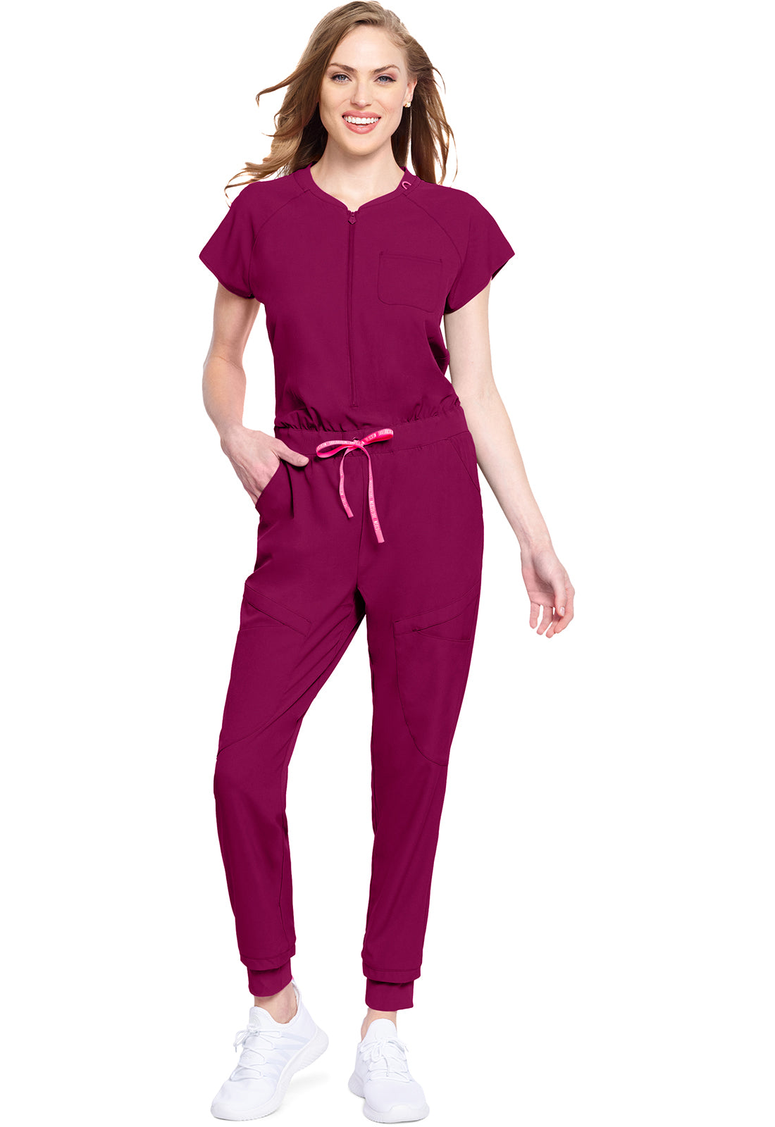 Med Couture Amp Women's MC502 Zip Front Jumpsuit