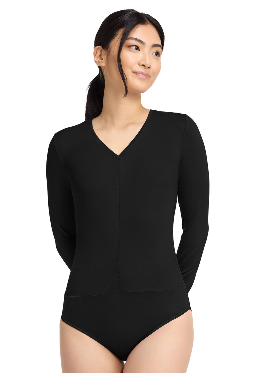 Med Couture Layers Women's MC698 Ruched Underscrub Bodysuit