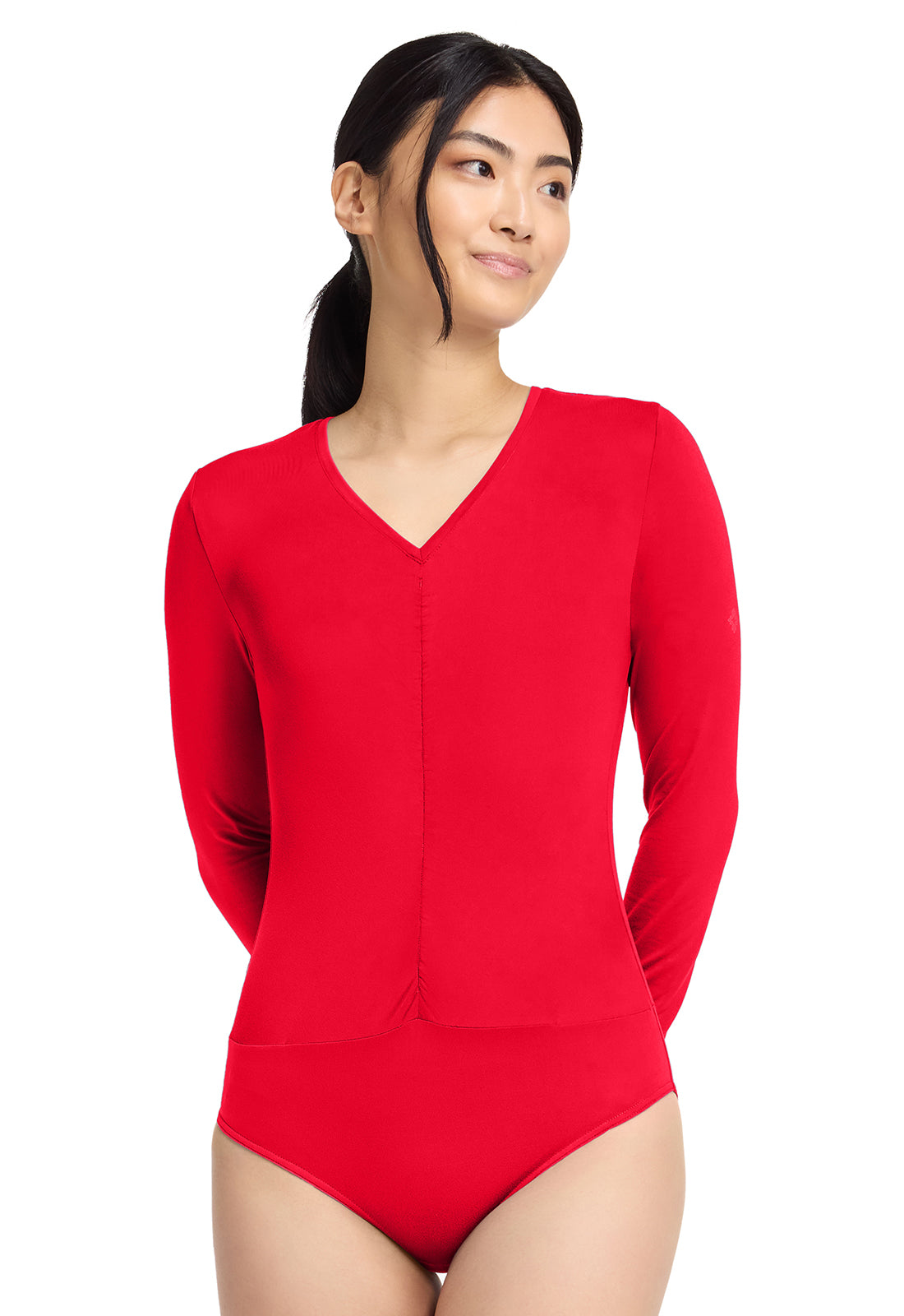 Med Couture Layers Women's MC698 Ruched Underscrub Bodysuit