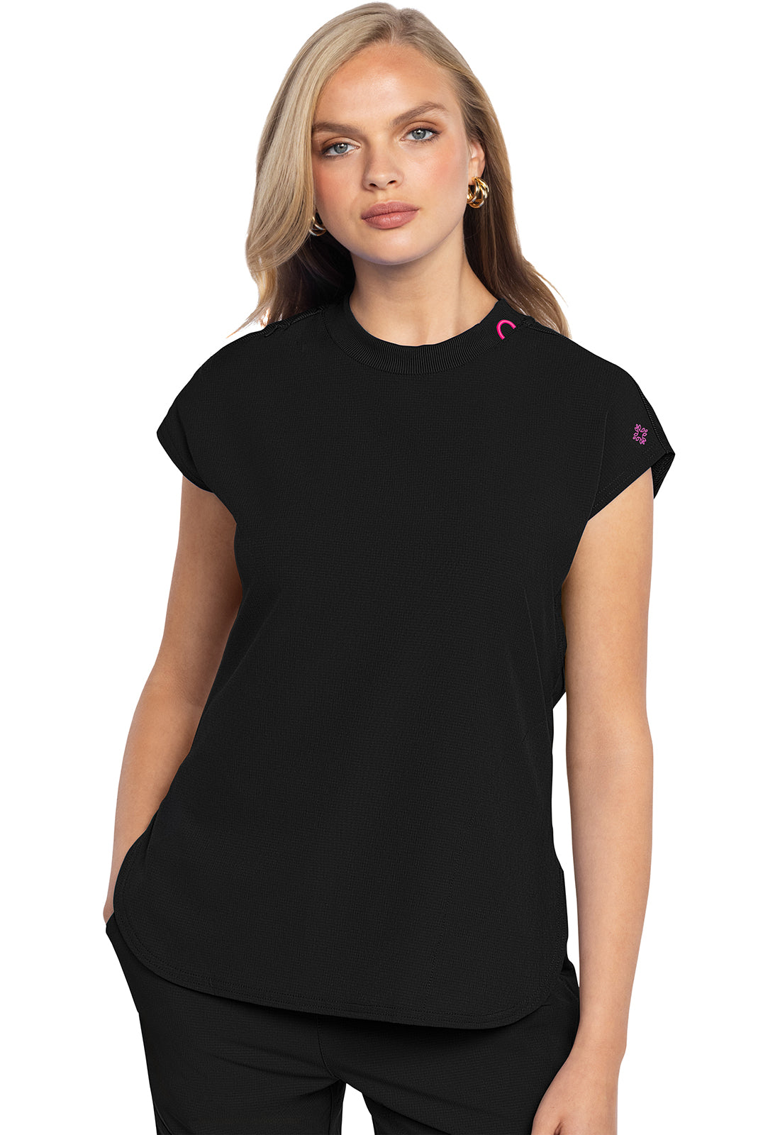 Med Couture Amp Women's MC703  Round Neck Tuckable Top