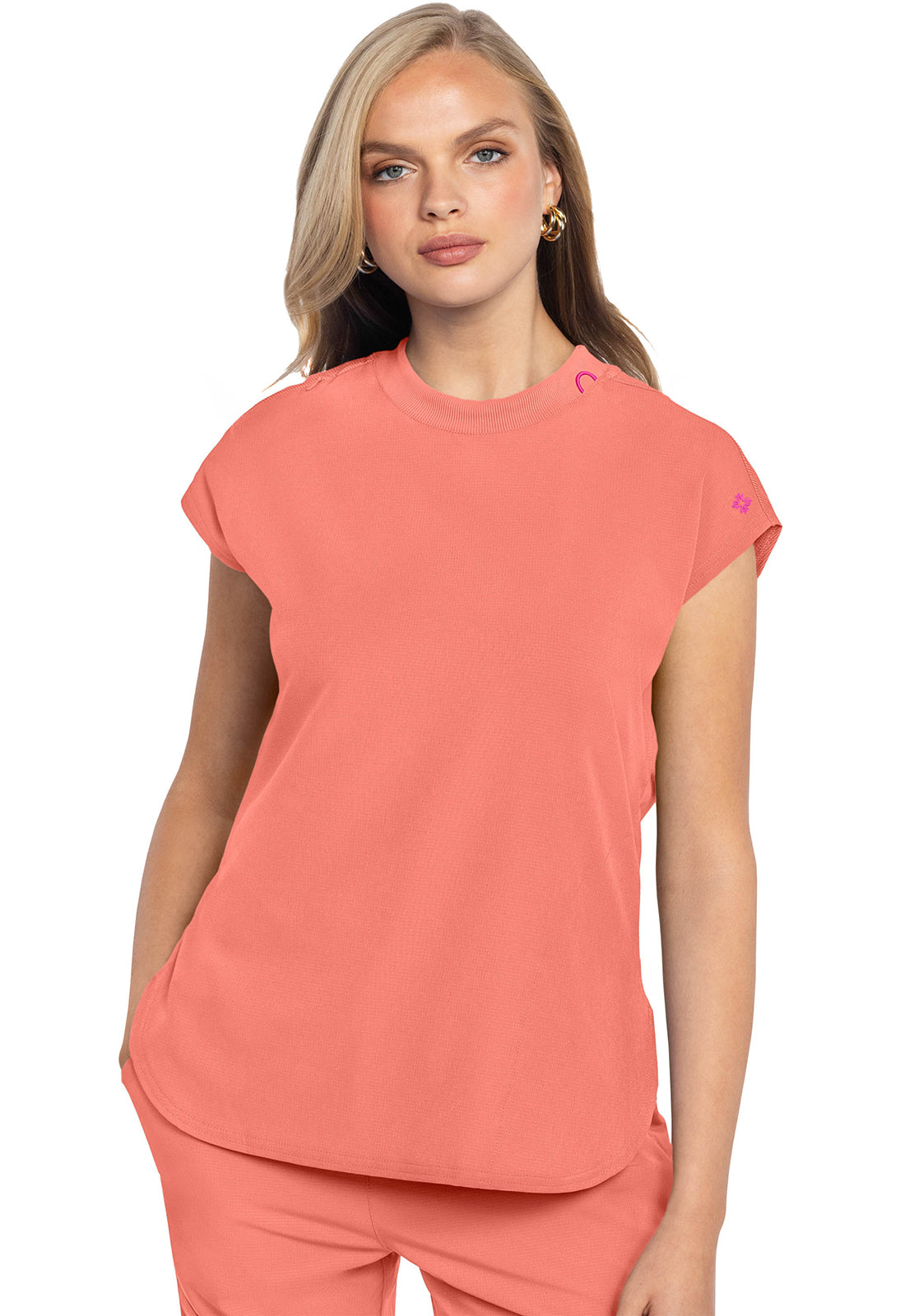 Med Couture Amp Women's MC703  Round Neck Tuckable Top