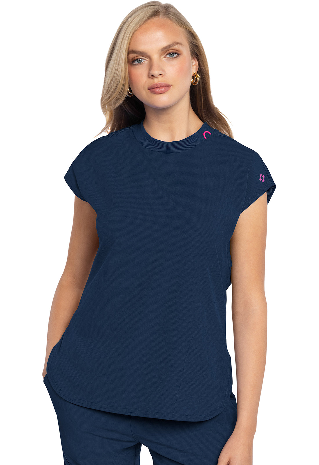 Med Couture Amp Women's MC703  Round Neck Tuckable Top