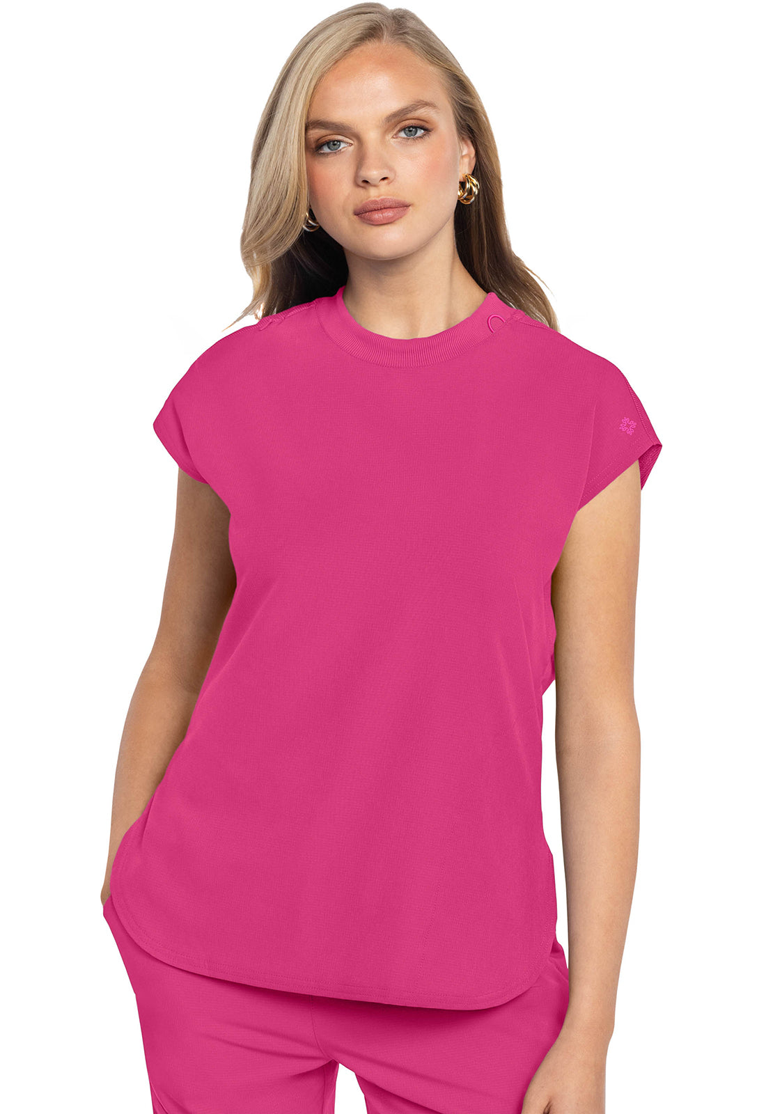 Med Couture Amp Women's MC703  Round Neck Tuckable Top