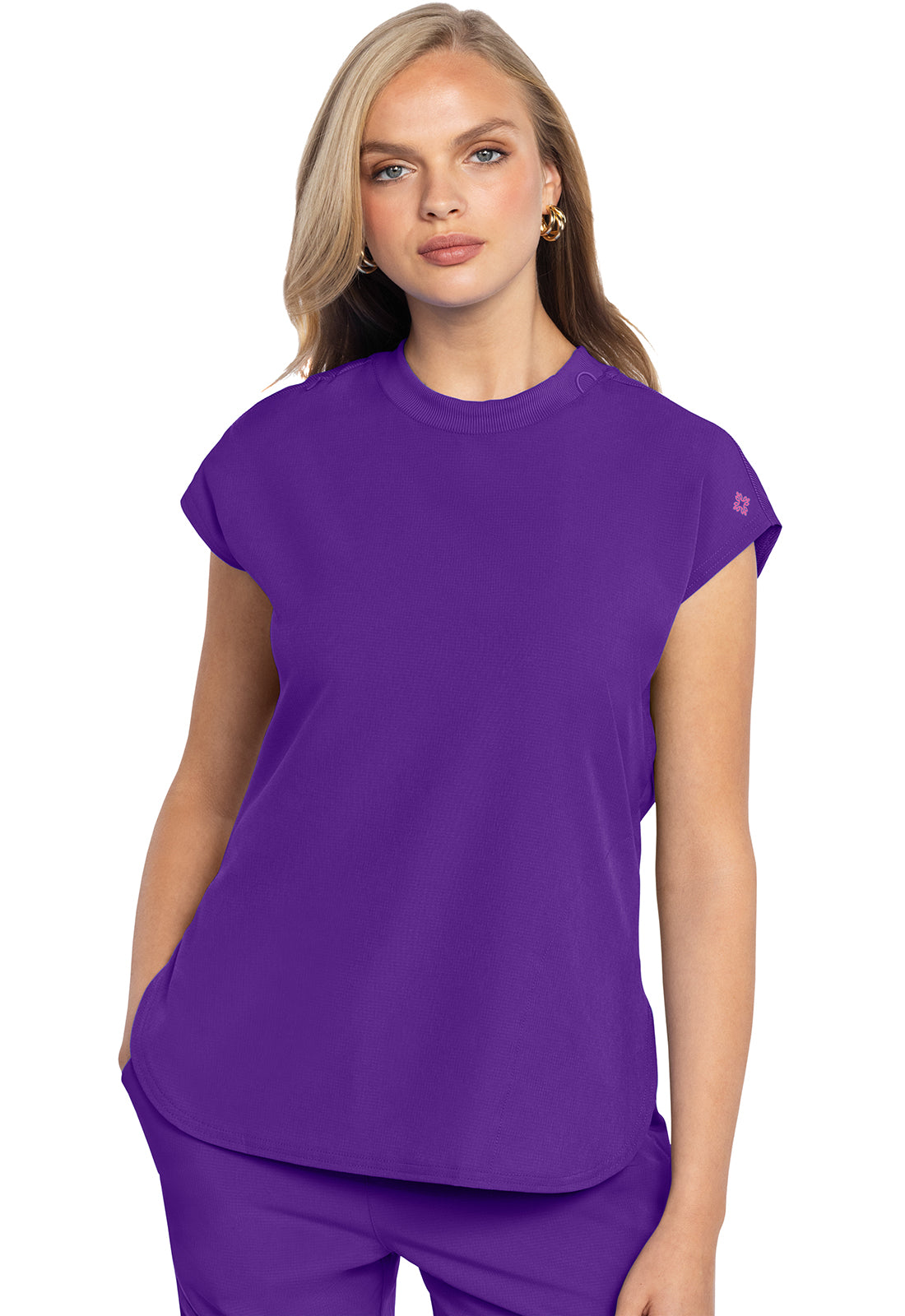 Med Couture Amp Women's MC703  Round Neck Tuckable Top