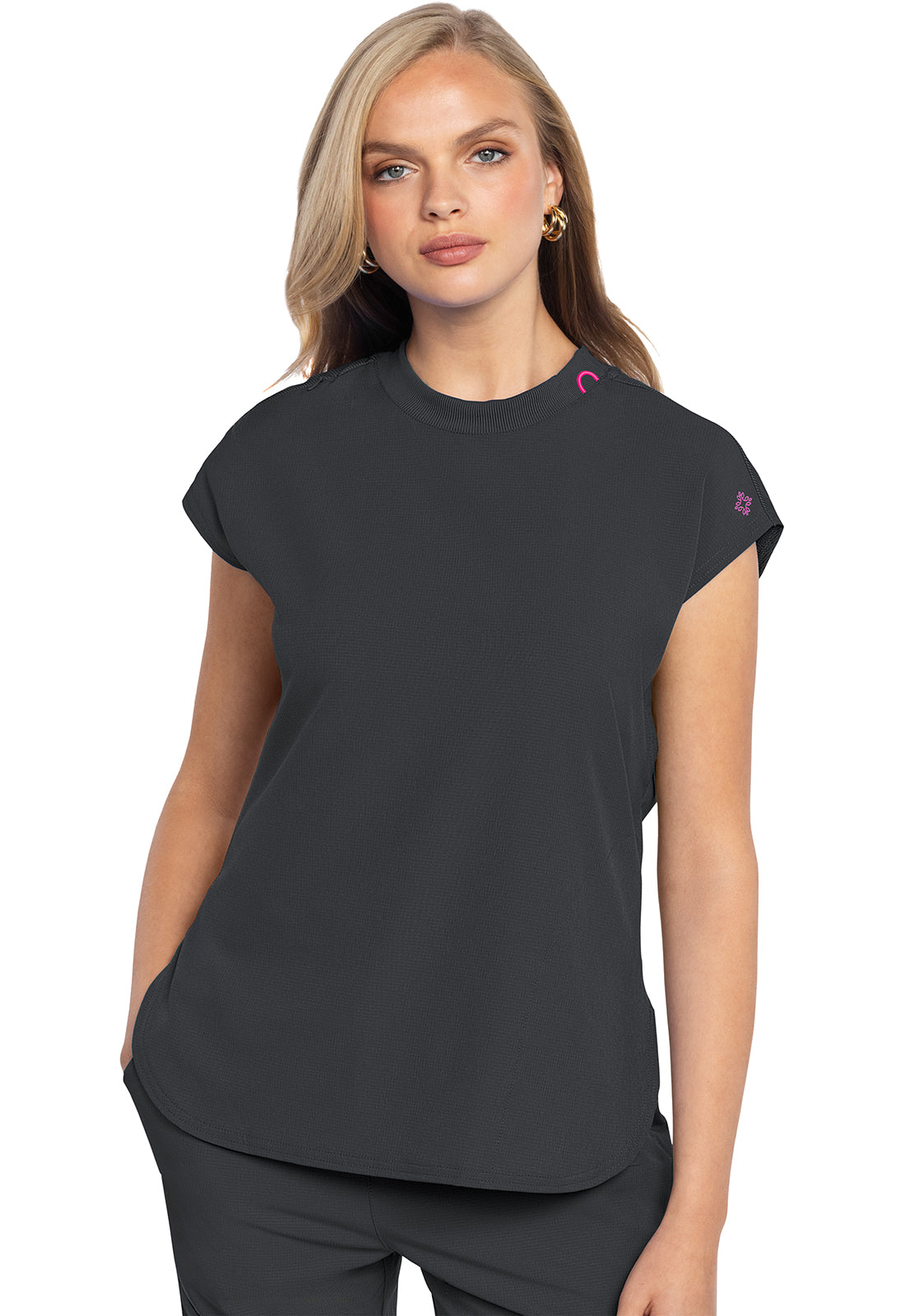 Med Couture Amp Women's MC703  Round Neck Tuckable Top