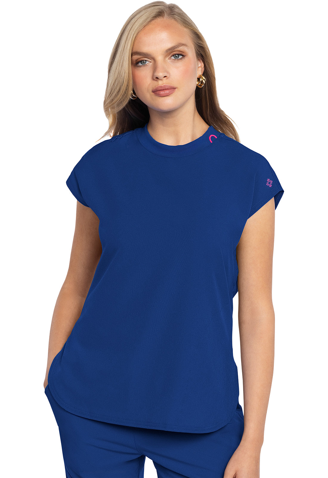 Med Couture Amp Women's MC703  Round Neck Tuckable Top