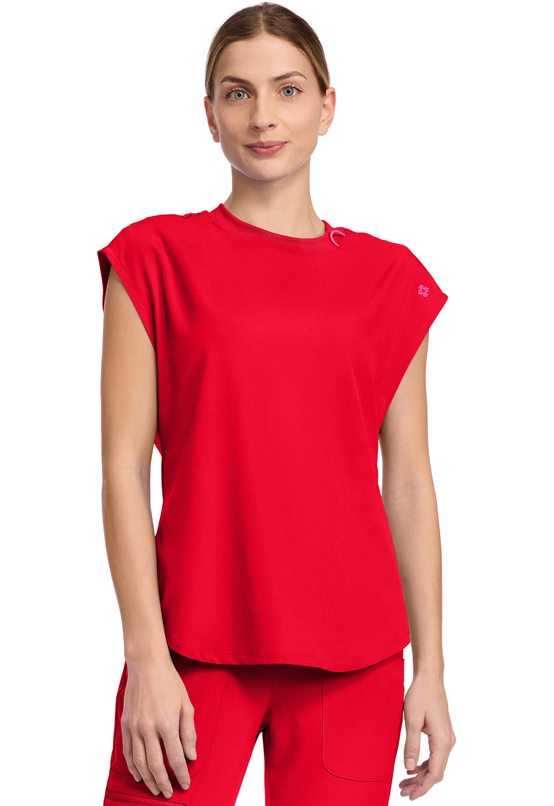 Med Couture Amp Women's MC703  Round Neck Tuckable Top