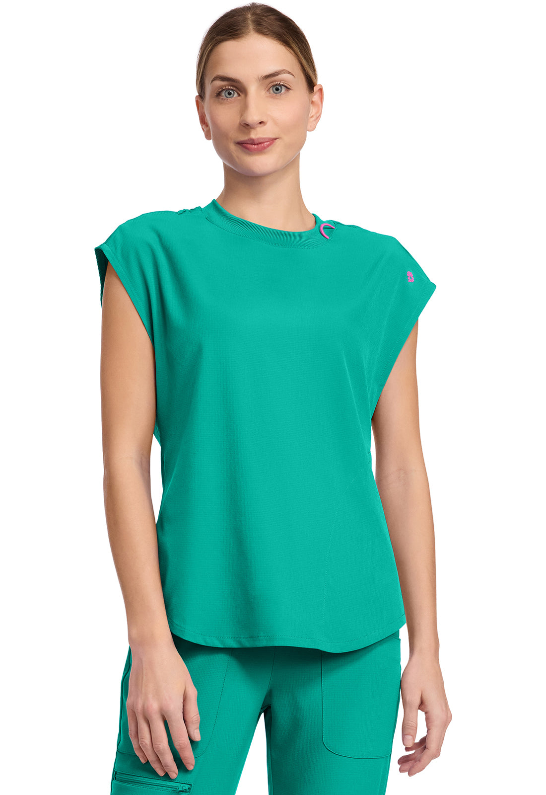 Med Couture Amp Women's MC703  Round Neck Tuckable Top