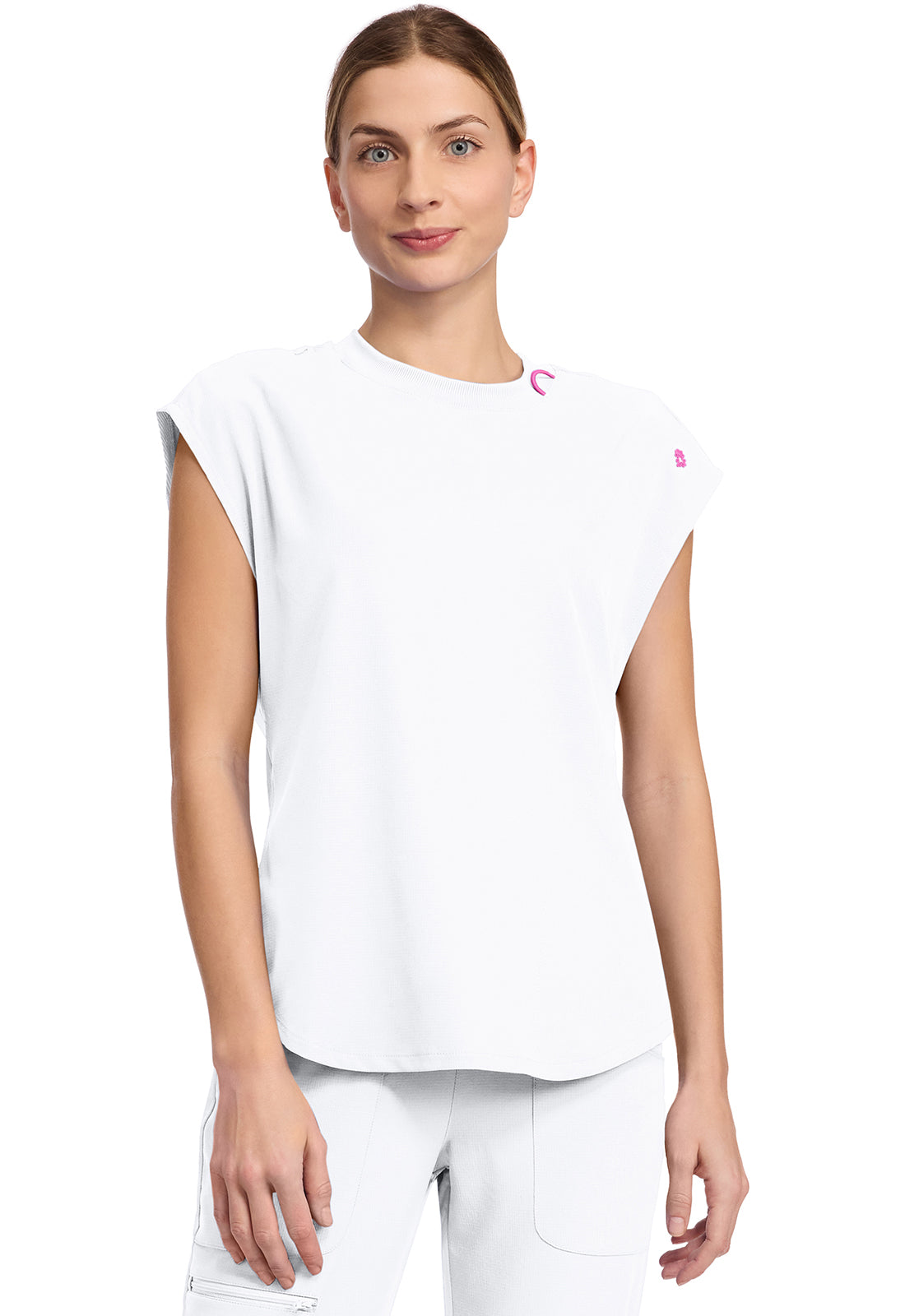 Med Couture Amp Women's MC703  Round Neck Tuckable Top