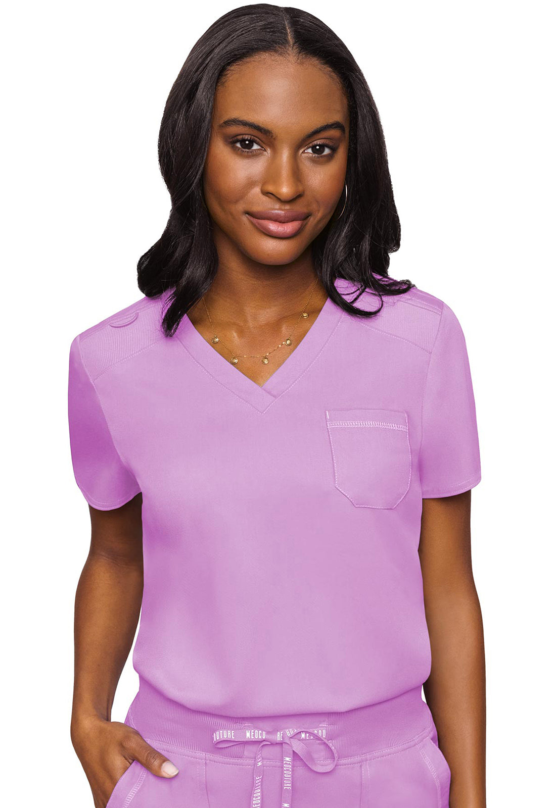 Med Couture Touch Women's MC7448 V-Neck Tuck In