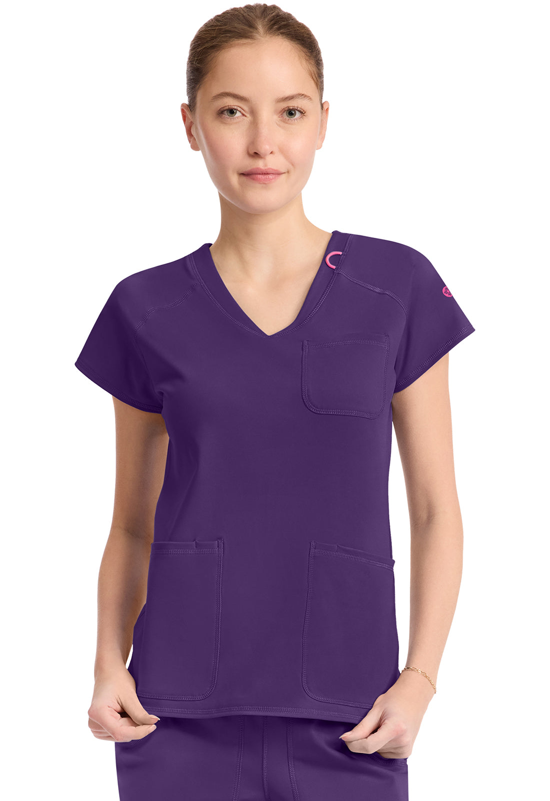 Med Couture Amp Knit Women's MC752 Raglan V-Neck Top