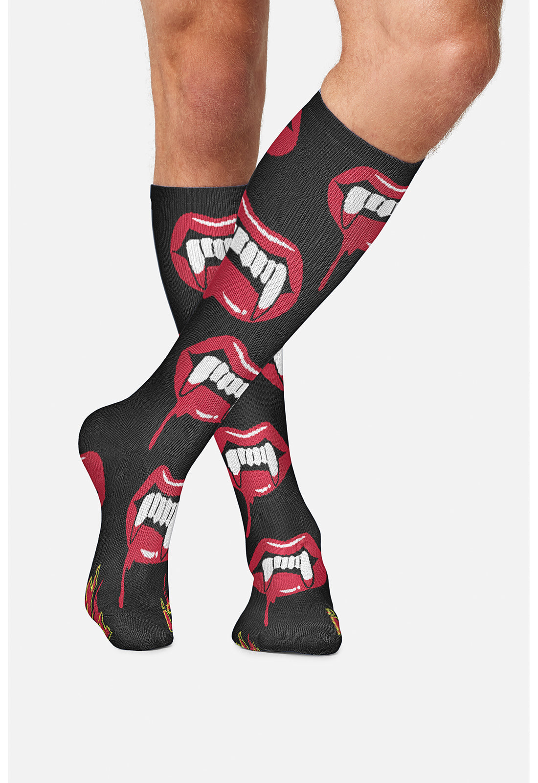 Cherokee Legwear Men's MPRINTSUPPOR Men's 10-15mmHg Compression Socks