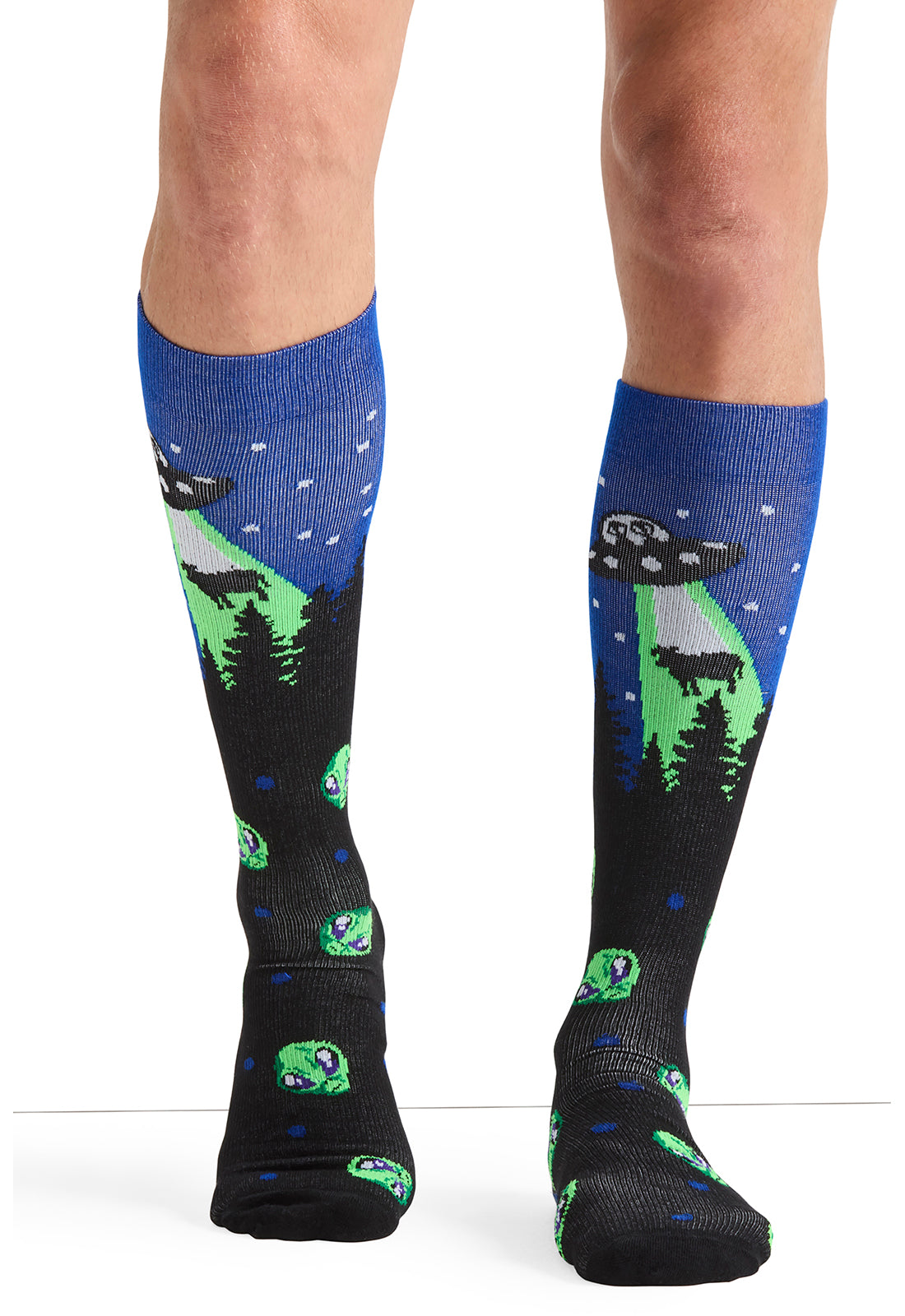 Cherokee Legwear Men's MPRINTSUPPOR Men's 10-15mmHg Compression Socks