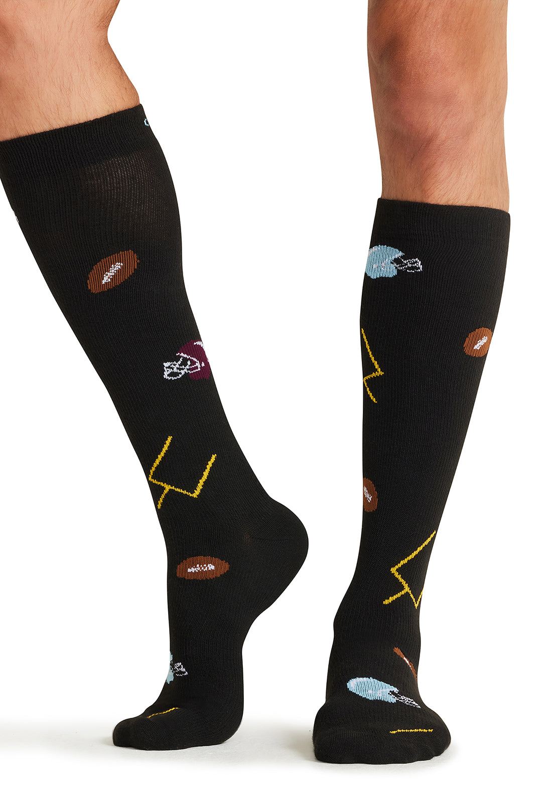 Cherokee Legwear Men's MPRINTSUPPOR Men's 10-15mmHg Compression Socks