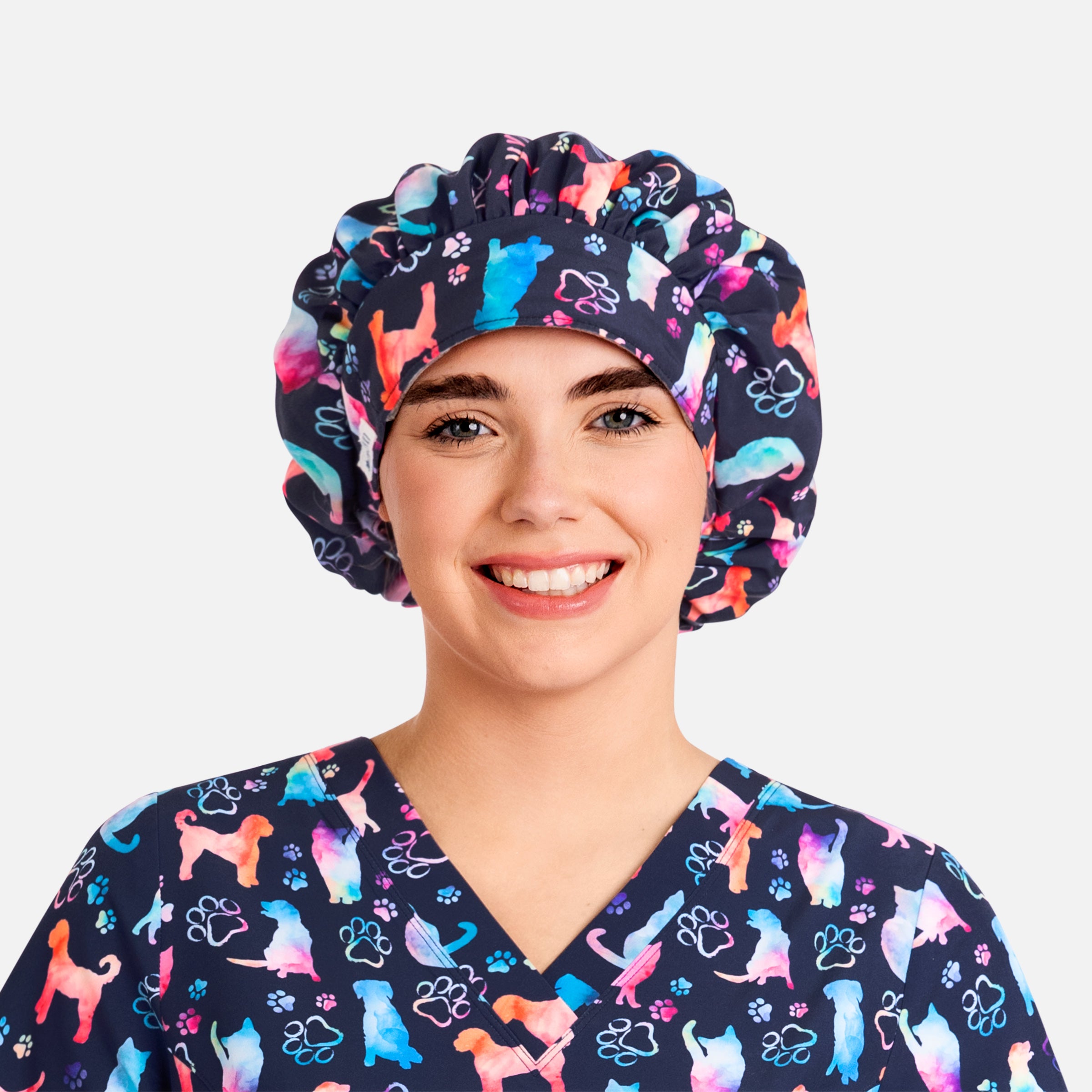 Maevn Scrub Cap NC325 Unisex Printed Bouffant Cap