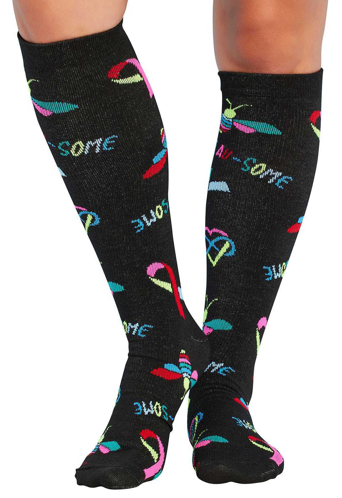 Cherokee Legwear Women's PRINTSUPPOR Women's 10-15mmHg Compression Socks
