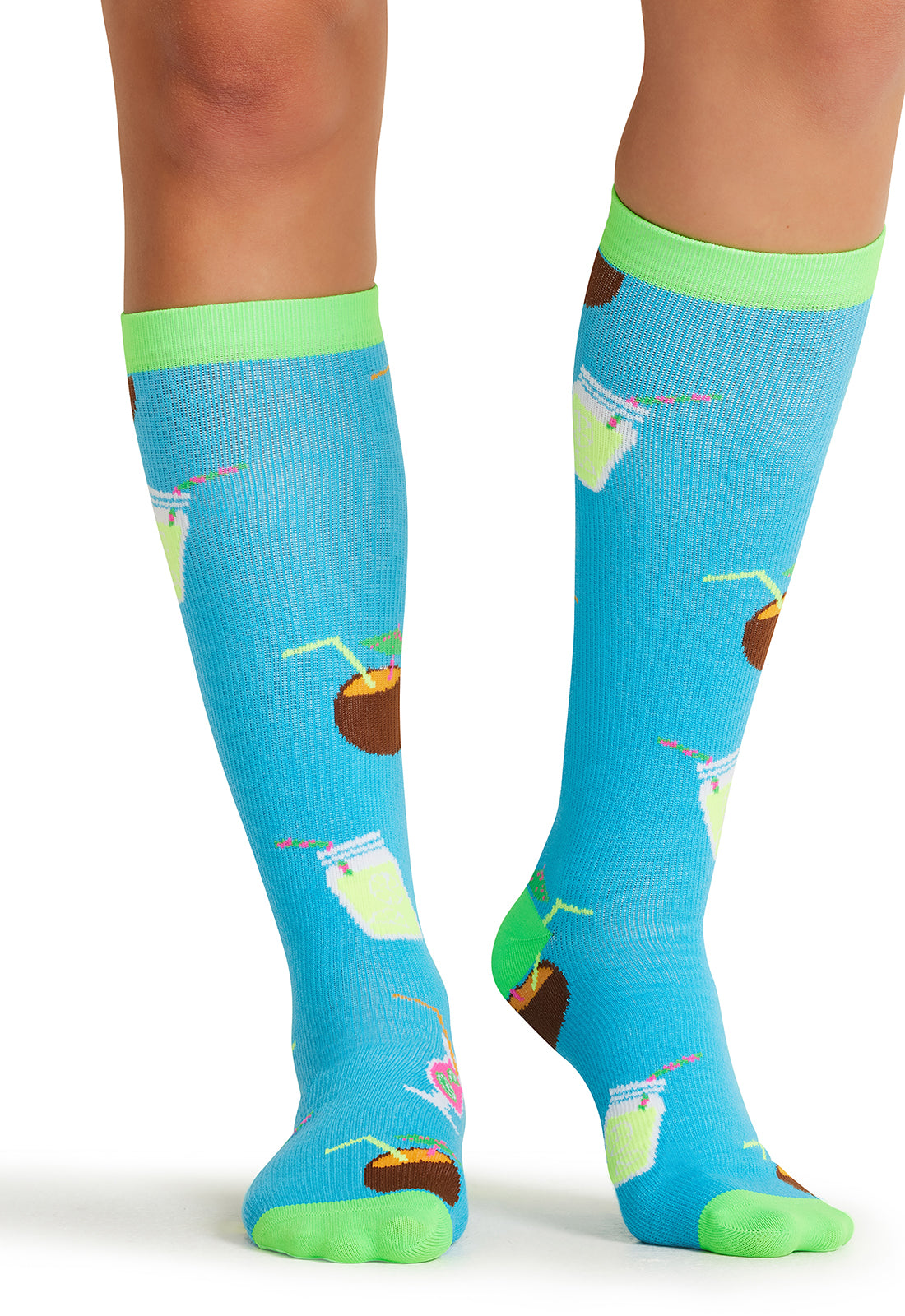 Cherokee Legwear Women's PRINTSUPPOR Women's 10-15mmHg Compression Socks