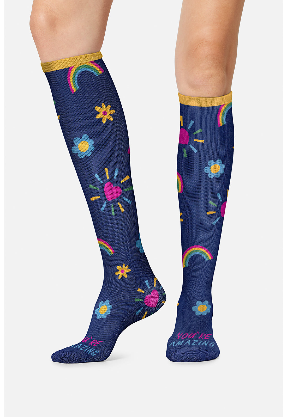 Cherokee Legwear Women's PRINTSUPPOR Women's 10-15mmHg Compression Socks