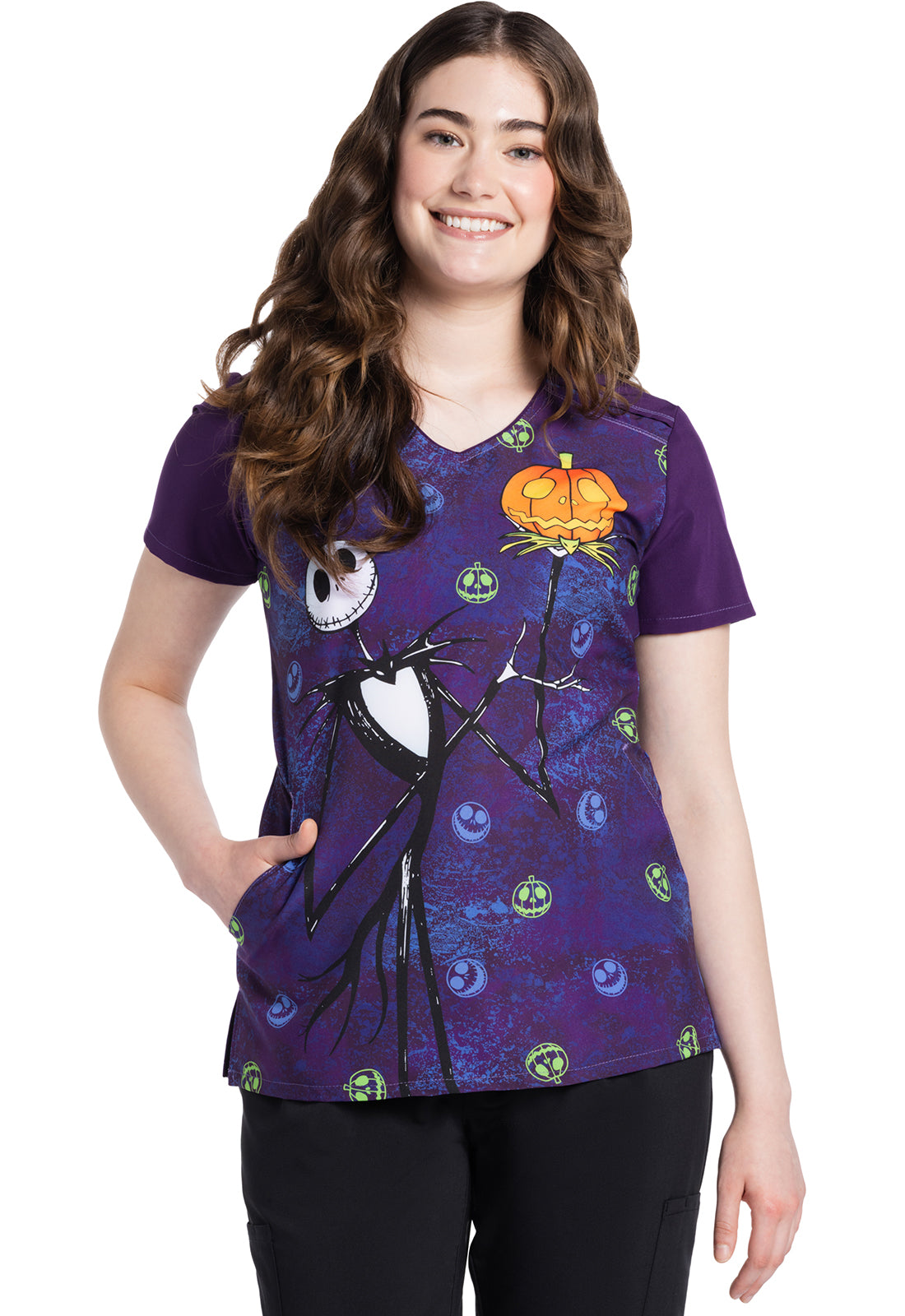 Cherokee Licensed Women's TF639 V-Neck Top