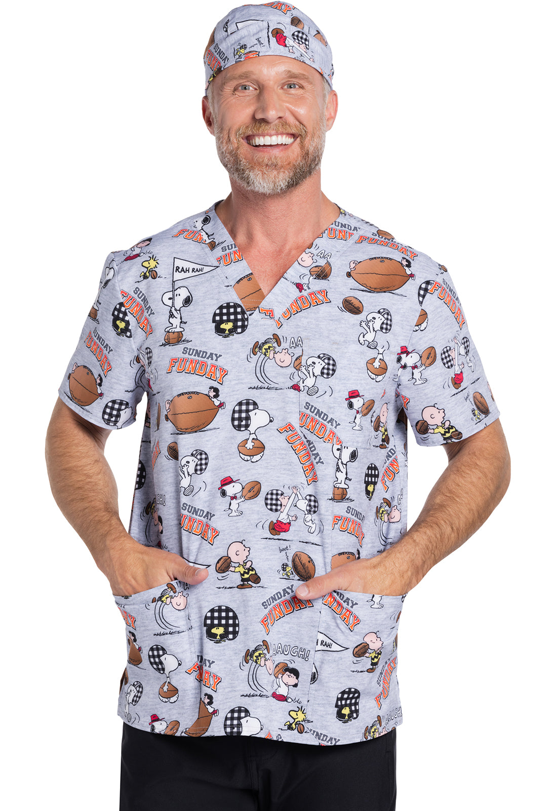 TF TOONIFORMS-DISNEY  Men's TF740 Men's V-Neck Top