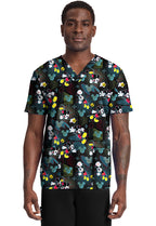 TF TOONIFORMS  Men's TF788 Men's Print  V-Neck Top