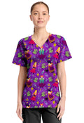 TF TOONIFORMS-DISNEY  Women's TF794 V-Neck Top
