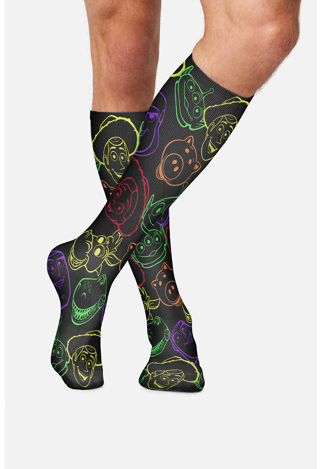 TF TOONS LEGWEAR Men's TMPRINTSUPPOR Men's 10-15mmHg Compression Socks