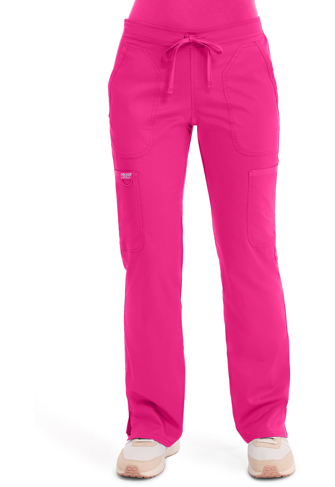 Cherokee WW Revolution Women's WW120 Mid Rise Moderate Flare Drawstring Pant