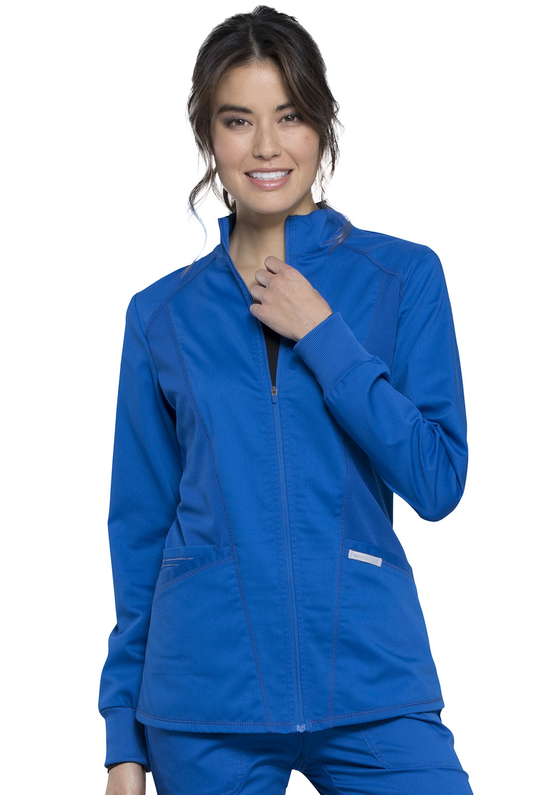 Cherokee WW Revolution Women's WW301 Zip Front High-Low Jacket