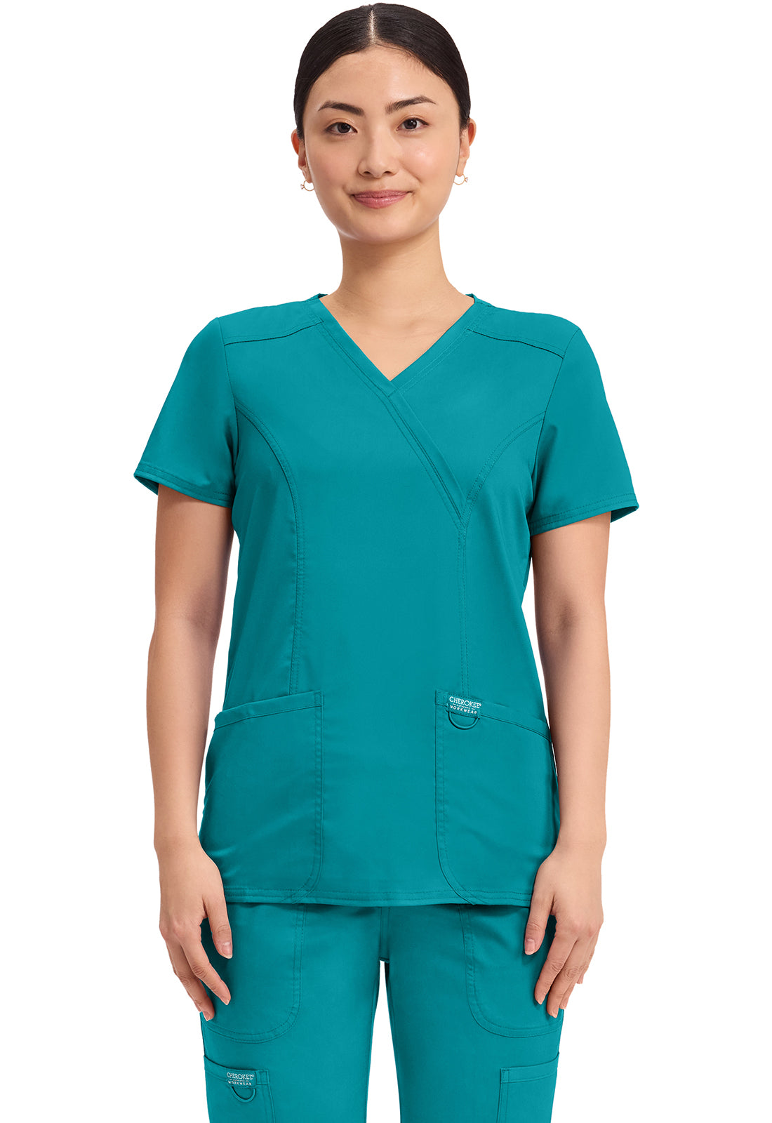 Cherokee WW Revolution Women's WW610 Mock Wrap Top