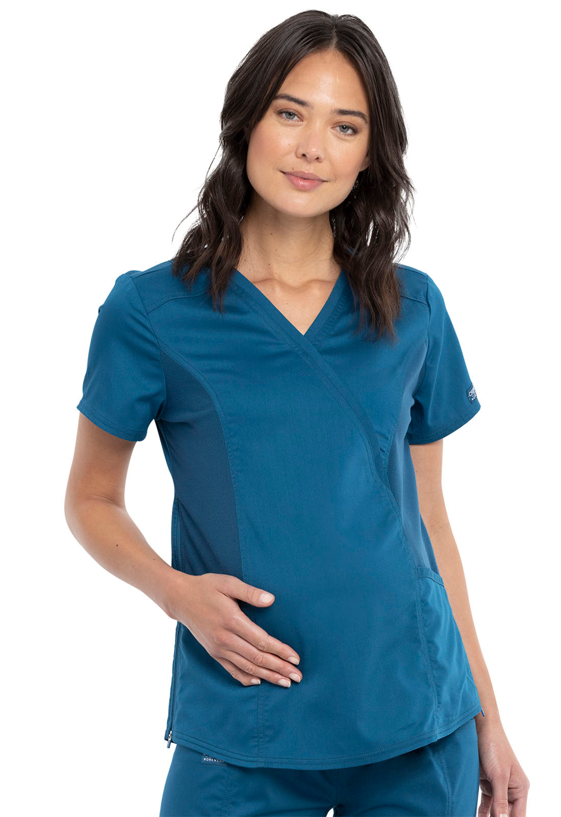 Cherokee WW Revolution Women's WW688 Maternity Mock Wrap Top