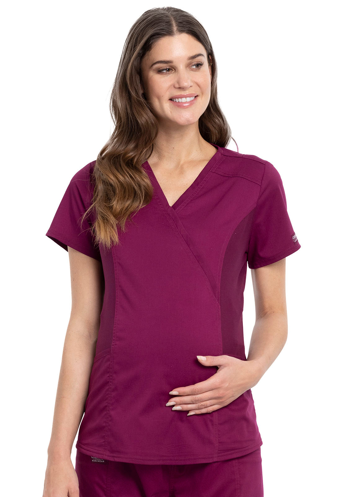 Cherokee WW Revolution Women's WW688 Maternity Mock Wrap Top