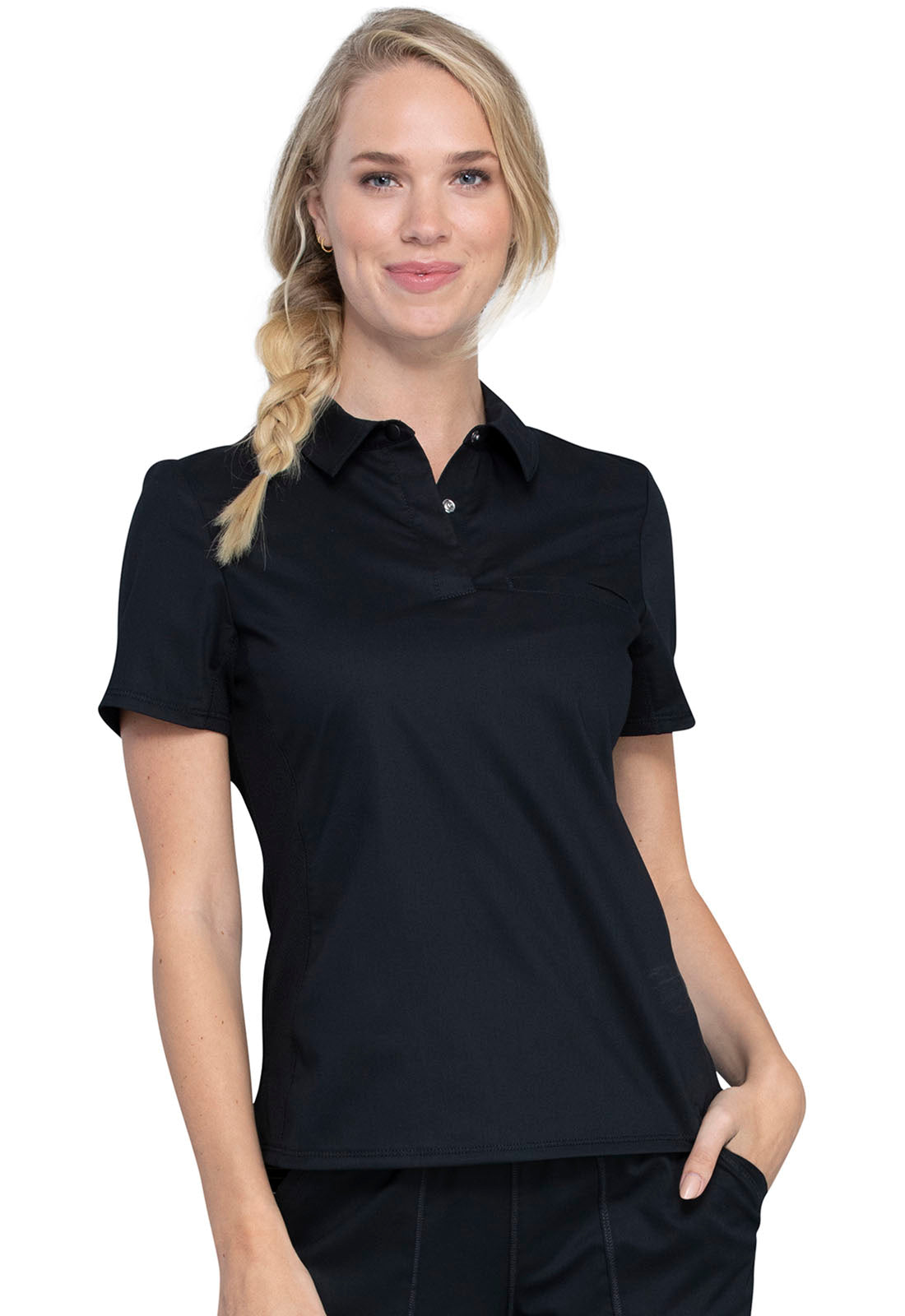 Cherokee WW Revolution Women's WW698 Tuckable Snap Front Polo Shirt